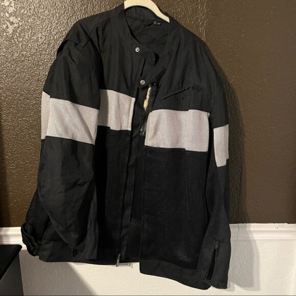 Black Street & Steel Zip Up Armored Motorcycle Jacket, Size 5XL - Picture 1 of 9